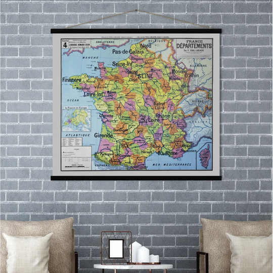'France Departments' Graphic Art Print Poster