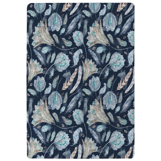 Goodman Boho Chic Designer Shaggy Blue Rug