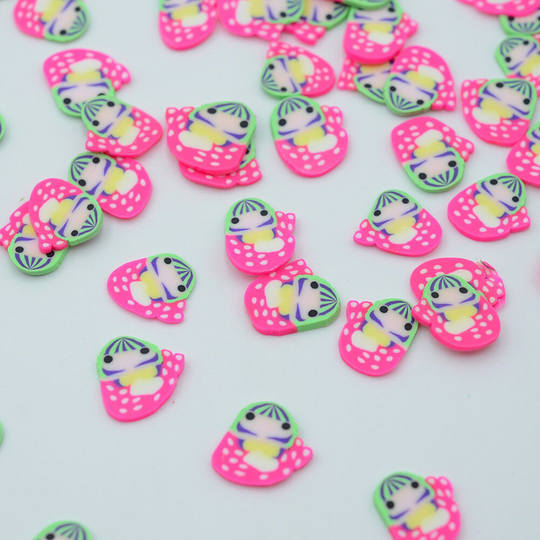 Deep Pink Kawaii Mermaid Polymer Clay Fimo Slices Sprinkles For Diy Crafts Making Slime Filling Nail Decoden Resin Fillers