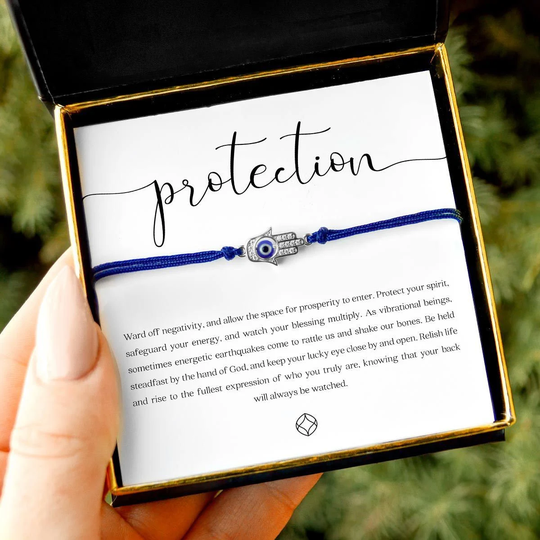Protection Hamsa Evil Eye Spiritual Gift String Bracelet Set