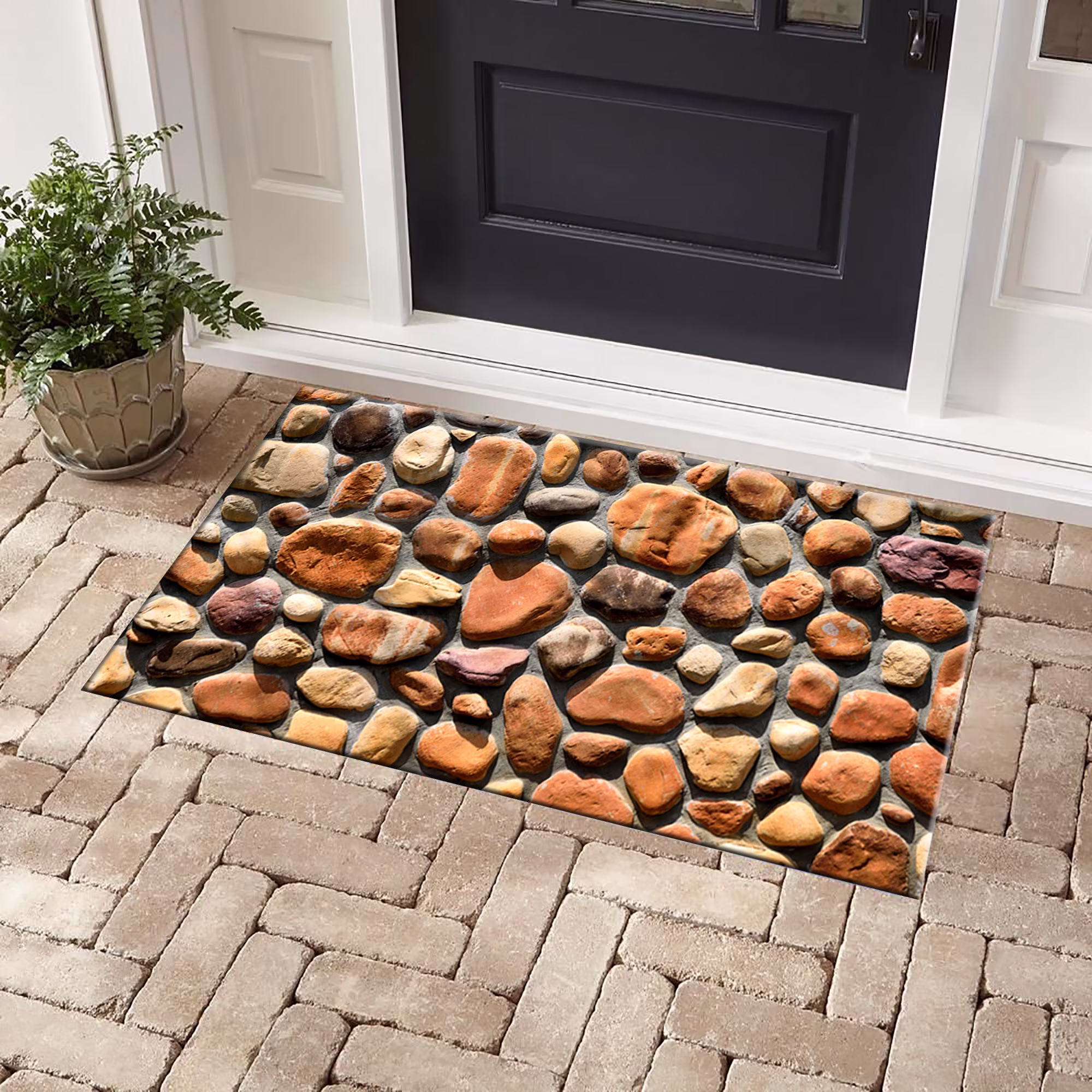 stone Doormat, Front Housewarming Gift, Multipurpose Funny Home Decor, Door Mat, Patterned Indoor Mat