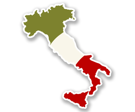 2 X 10cm Italian Flag Vinyl Stickers - Italy Europe Map Travel Adventure World Location Country Decal Luggage Laptop Gift Sticker #4618