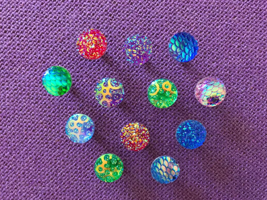 Multicolour Circle Magnets | Mermaid Glitter Board Magnetic Office Study Fridge