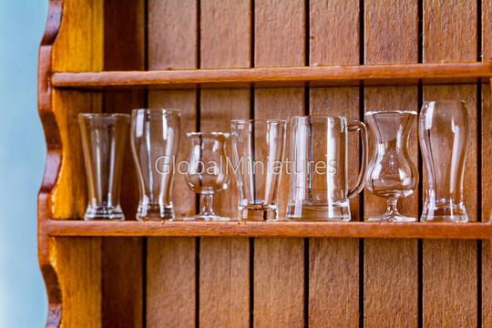 Dollhouse Miniatures Complete Collection Of Crystal Clear Glassware Beer Glass Diorama Lounge Bar Decoration [style Optional]