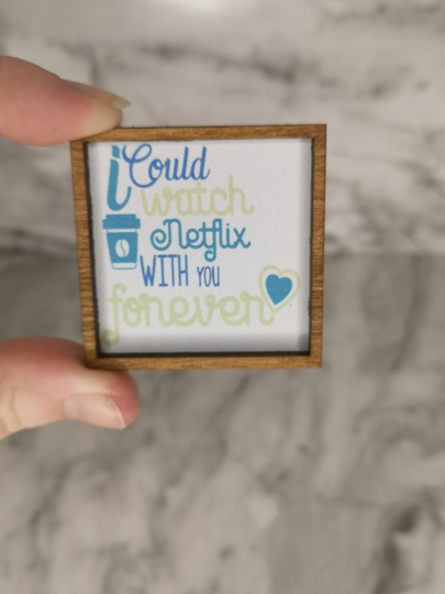Wood Framed Miniature Sign | Farmhouse Style Tiered Tray Decor Handmade Decoration