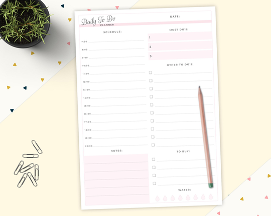 Daily Planner Notepad | Desk Pad To Do List |A4 Agenda & Organiser Productivity Planner| 50 Sheets