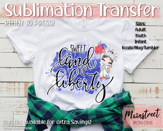 Patriotic 4Th Of July Sublimation Print - Ready To Press Shipped