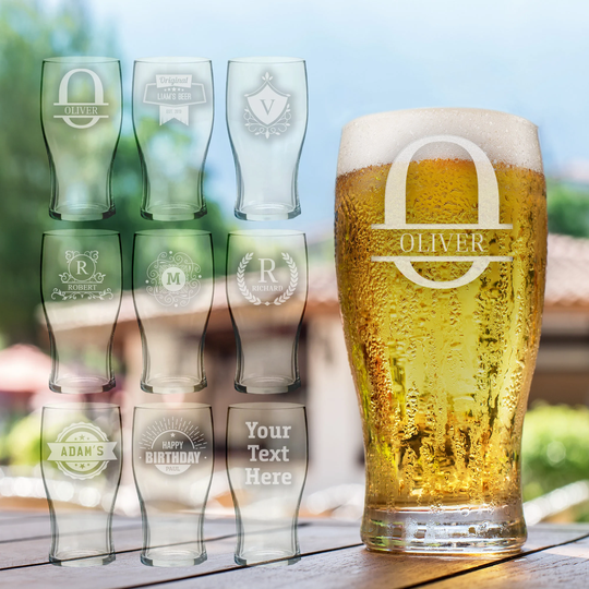 Personalised Pint Glass - Custom Beer Engraved Gift Any Message Bespoke Idea Personalized