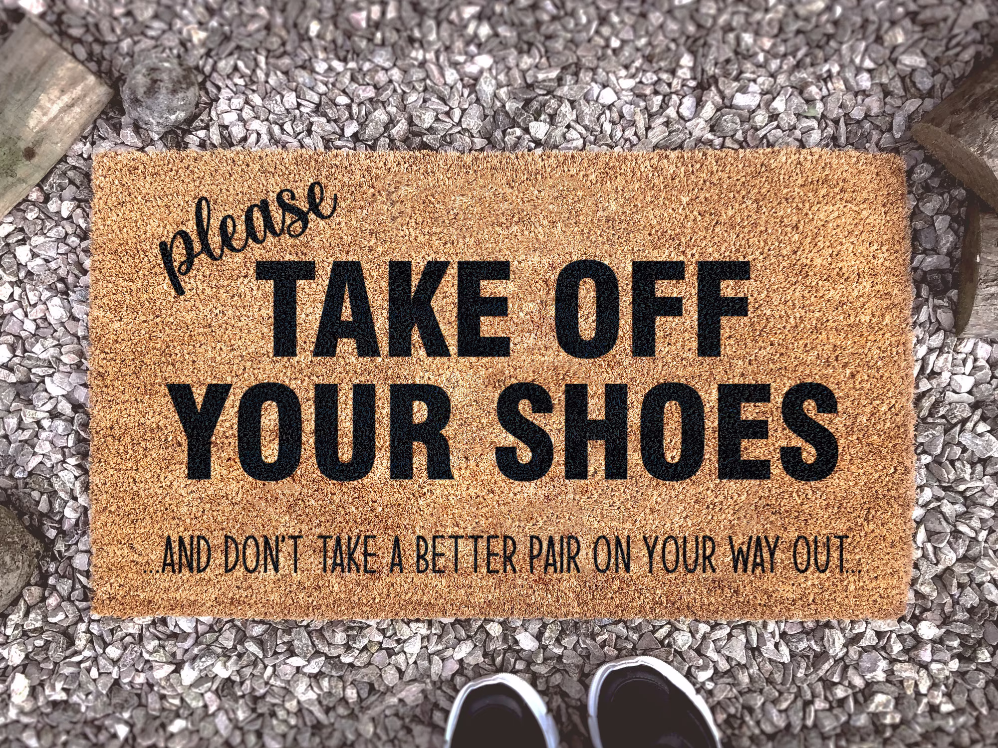 Please Take Off Your Shoes Doormat - Don't A Better Pair On Way Out Custom Welcome Door Mat Funny Gift Ideas