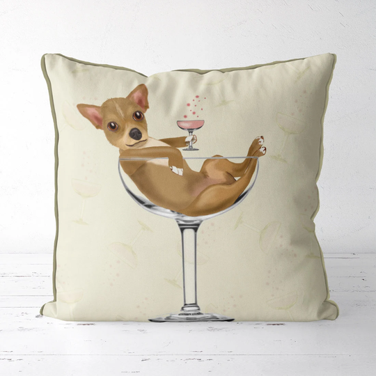 Chihuahua Gift Idea Pillow Cover Chihuahua Decor Pet Unique Dog Lover Girlfriend Owner
