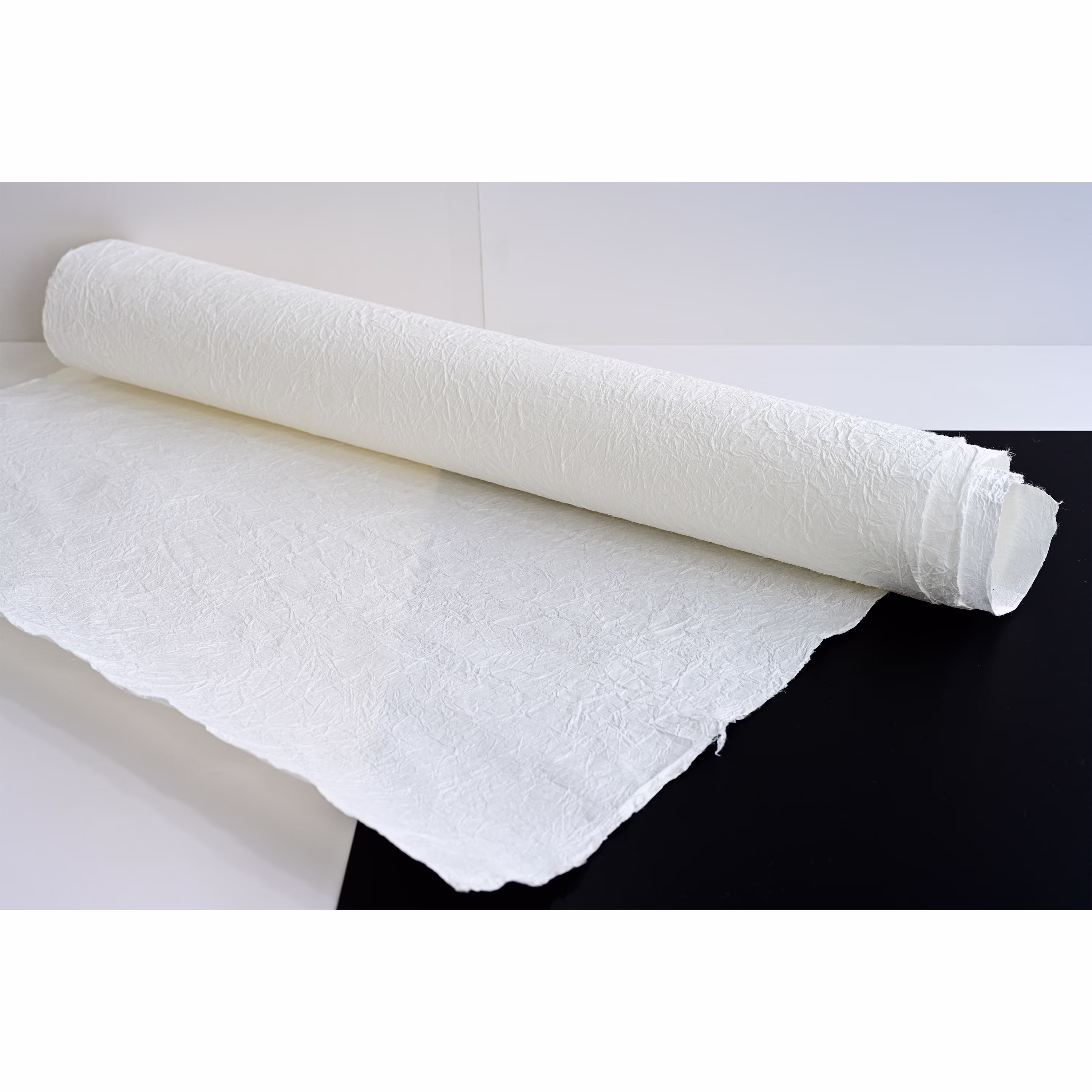 Handmade Wrinkle Textured Korean Paper Hanji Joomchi Eco-Friendly Acid Free Natural Mulberry Fiber White 73 X 137 cm 75Gsm [3 Sheets]