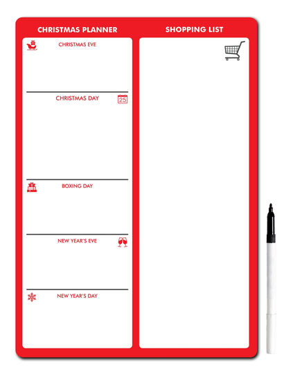 A4 Magnetic Christmas Memo Board/Meal Planner By The Magnet Shop®