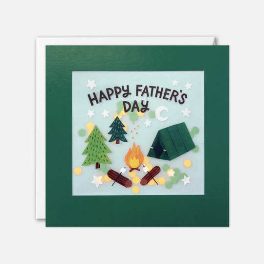 Camping Father's Day Card With Paper Confetti - Shakies By James Ellis