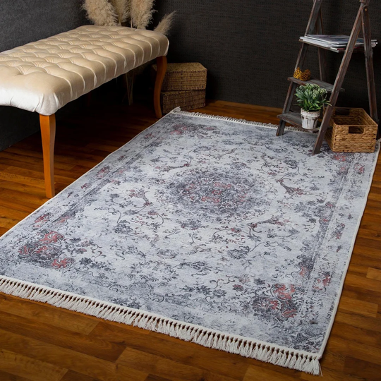 Gretchine Flatweave Cotton Light Purple Rug