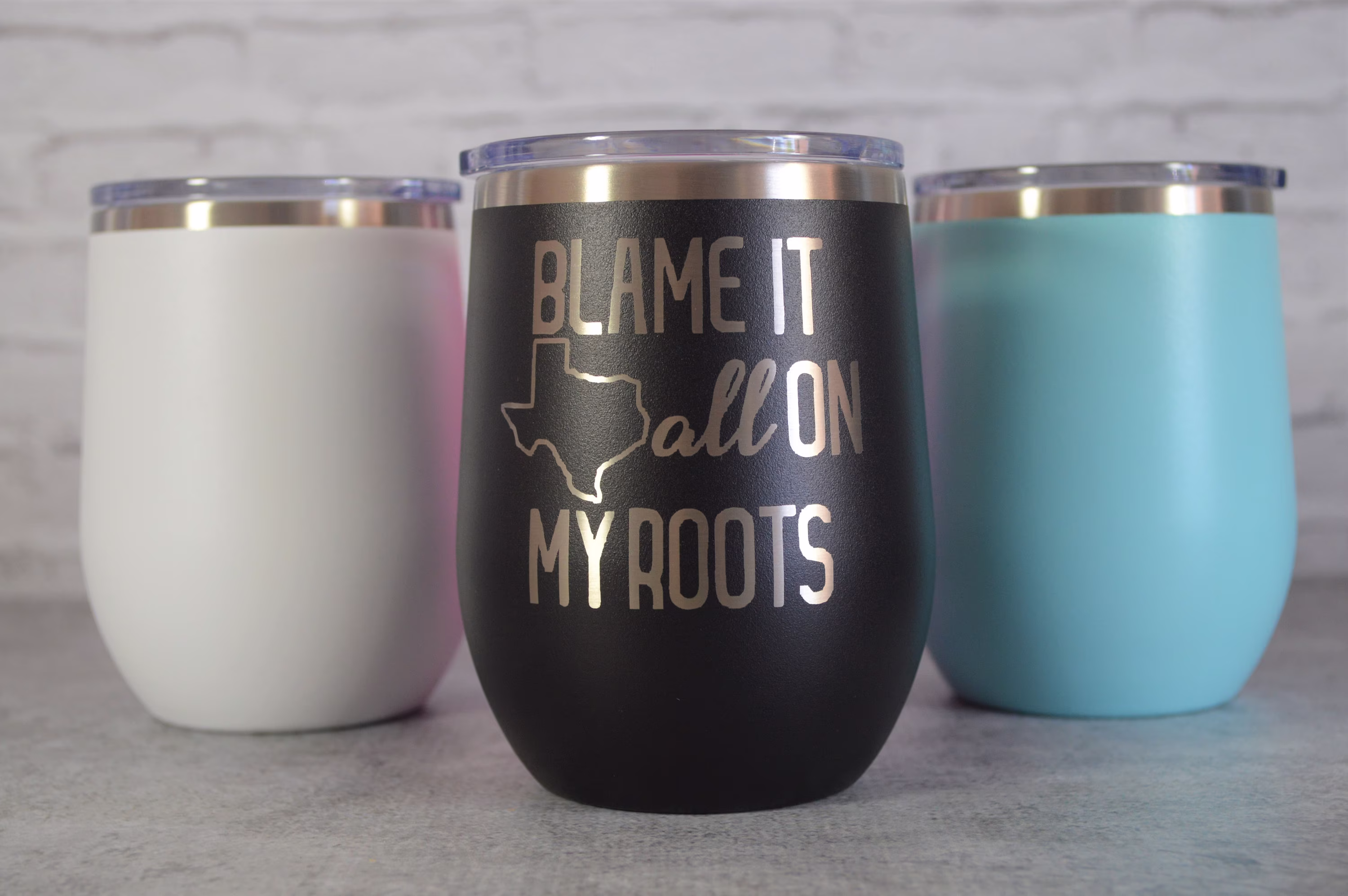 Texas Roots Wine Tumbler - Gift For Texans Pride Insulated Glass Native Texan Decor Love