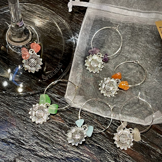 Sunflower Wine Charms | Lover's Gift
