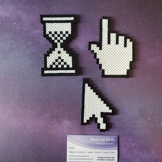 Computer Geek Magnets/Ornaments - Nerdy Pixel Art