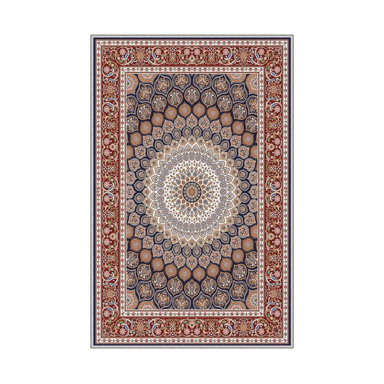 Higgenbotham Power Loom Brown/Blue Rug