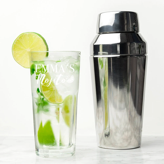 Personalised Mojito Glass | Drinks Christmas Gift Custom Party Cocktail Ideas