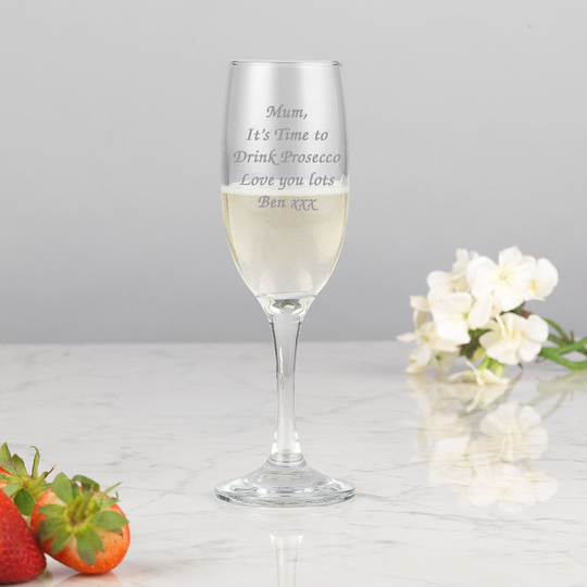 Personalised Engraved Champagne Prosecco Glass Flute Any Message Bridesmaid Gifts Ideas For Birthday Mothers Day Christmas Her Mum Womens
