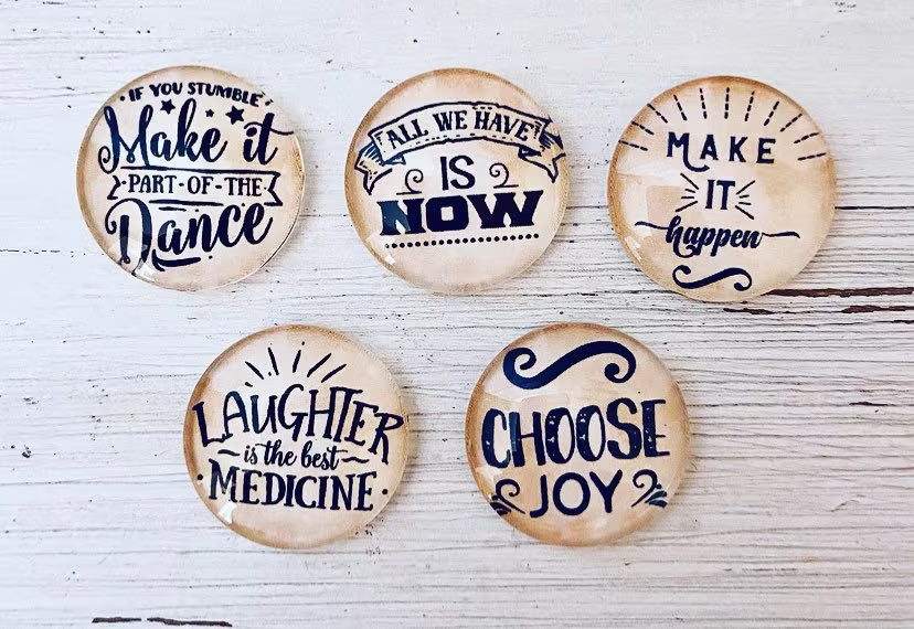 Inspirational Refrigerator Magnets, Glass Encouragement Gift, Cute Office Supplies, Magnets For Board, Fridge Goals, Bulk Gift Idea