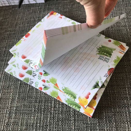 Vegetable Patch A5 Writing Pad Paper Notepad Notes Catherine Redgate Stationery Organise Bujo To Do Office List Letter Write Note Shop