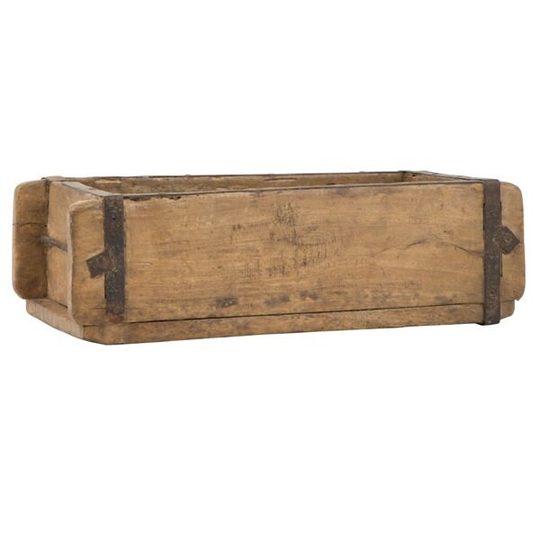 Natural Rustic Wood Single Brick Mould Storage Box By Ib Laursen