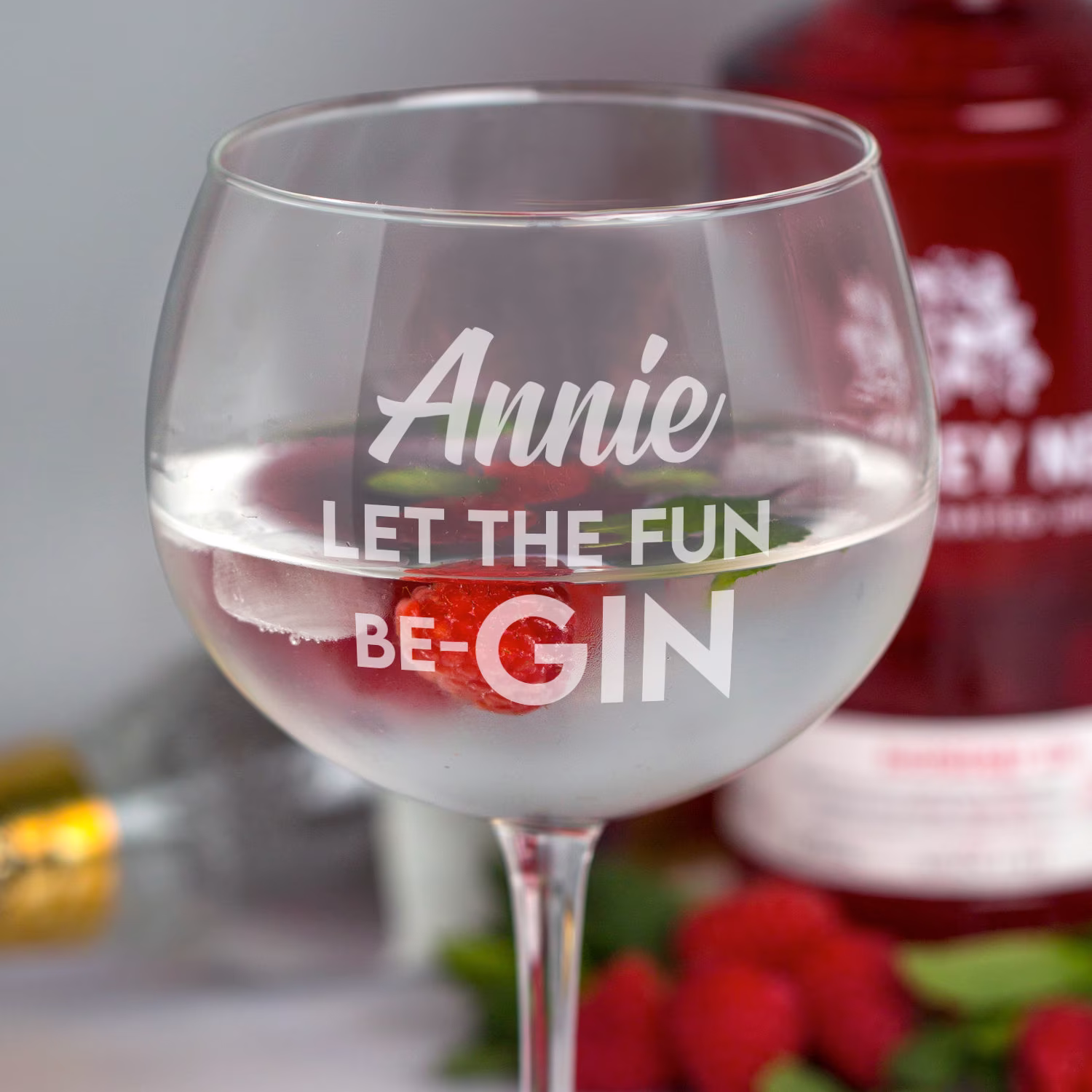 Personalised Let The Fun Be-Gin Gin & Tonic Balloon Glass Gifts Ideas Presents For Her Him Mum Dad Mothers Fathers Day Christmas Birthday