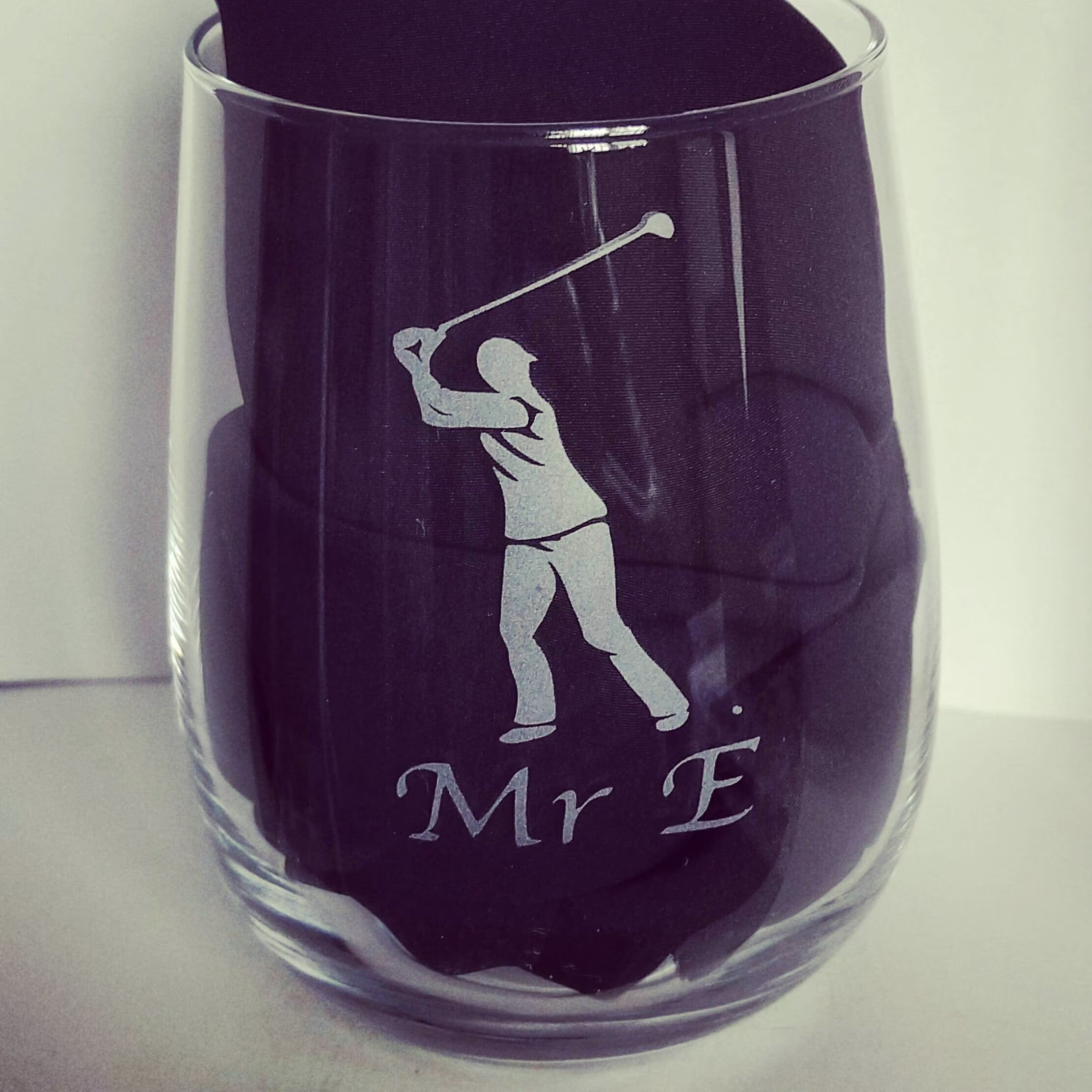 Personalised Engraved Golfer Glass, Choice Of Glasses, New, Any Name Can Be Added, Golf, Golfing, Sport