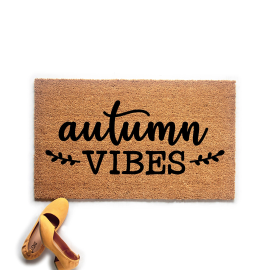 Autumn Vibes Doormat, Fall Home Welcome Mat, Farmhouse Decor, Housewarming Gift, Front Porch Decor