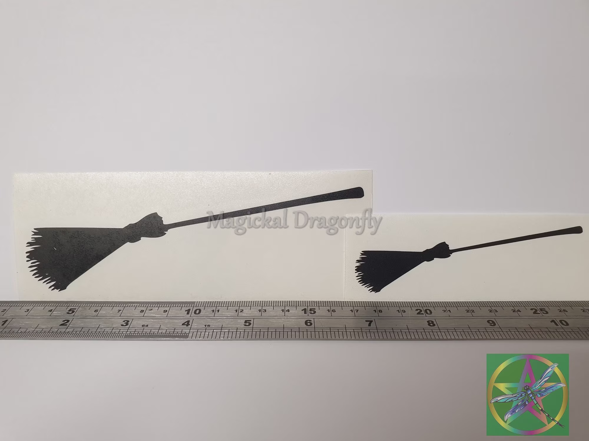 Car Decal, Vinyl Sticker, Besom Witches Broom Witch Door Witch, Pagan, Besom, Broom