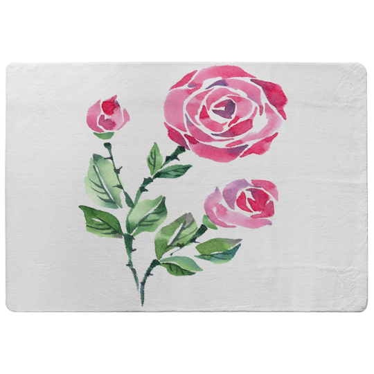 Murphy Rose Print Shaggy White/Pink/Green Rug
