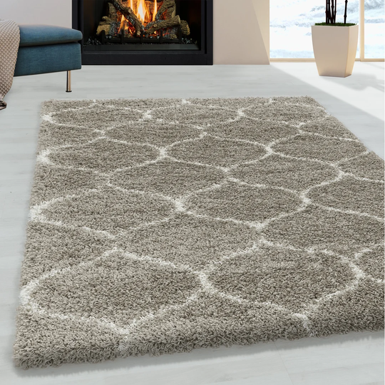 Anglo Shaggy Beige Area Rug