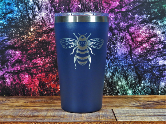 Bee Etched Tumbler - 12Oz 16Oz 20Oz 32Oz 30Oz Insulated Stainless Steel