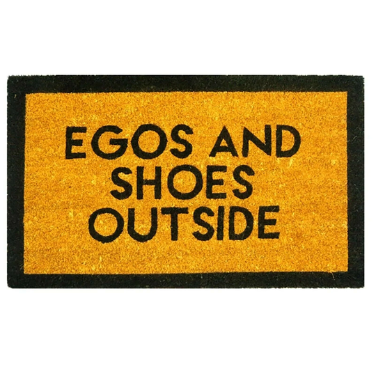Egos & Shoes Outside Door Mat, Yoga Housewarming Gift, Wedding Gift