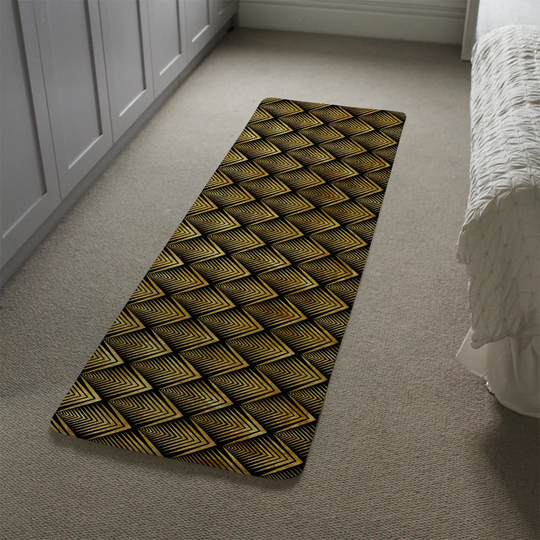 Lampkin Shaggy Yellow/Black Rug