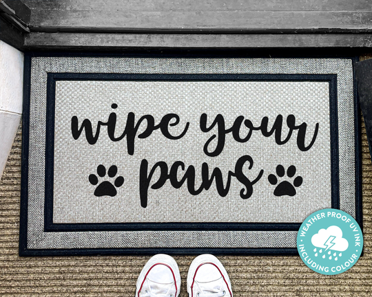 Wipe Your Paws Door Mat - Dog Doormat Mom Outdoor Welcome Funny Lover Gift Mum Washable Rug