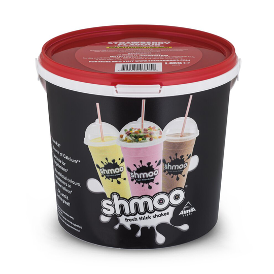 (Large 22fl oz Cups) Shmoo Strawberry Milkshake Mix Tub (1.8KG)