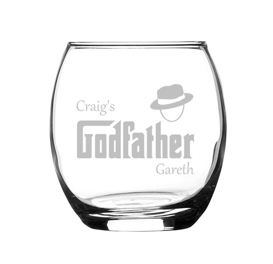 Personalised Godparent Crystal Whisky Glasses Unique Gift Engraved