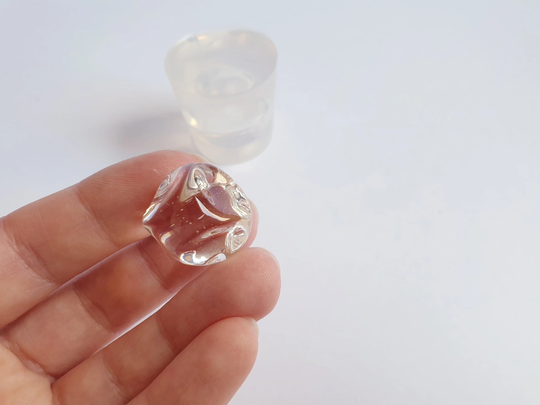 Melted Ice Cube Sphere Mold For Resin H 20 X 21 Mm