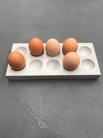 Concrete Egg Tray, Handmade, Egg Holder, Display, Cement Modern Tray, Housewarming Gift, Wedding Gift