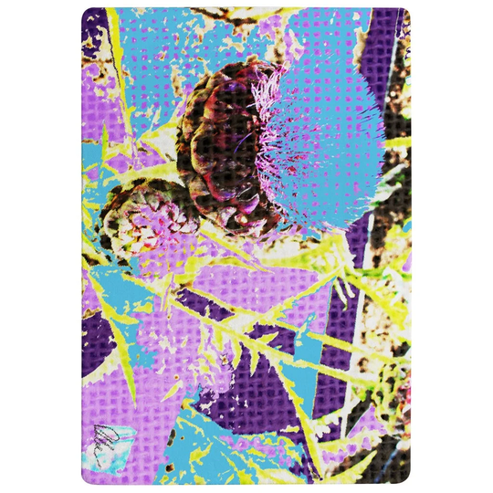 Tilley Afro Plants Designer Shaggy Purple/Blue Rug