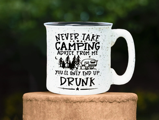 Camping Advice Vinyl Sticker Decal