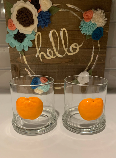 Juice Glasses | Fun Drinking Glass With Oranges Cocktail Barware