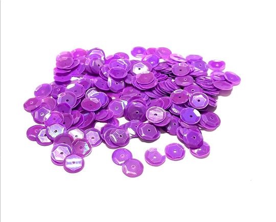 Opaque Iridescent Orchid Sequins 8mm