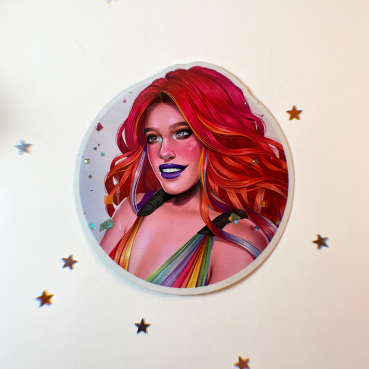 Pride, Sparkly Sticker, Hailiiz