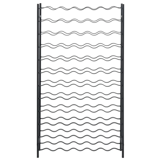 Menefee 72 Bottle Floor Wine Bottle Rack in Black