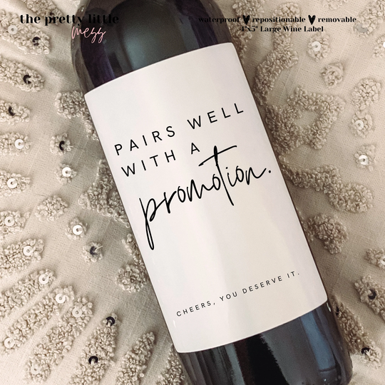 New Job Wine Label, Promotion Gift, Job Gift For Her, Him, Retirement Card, Funny Wine Label, Box