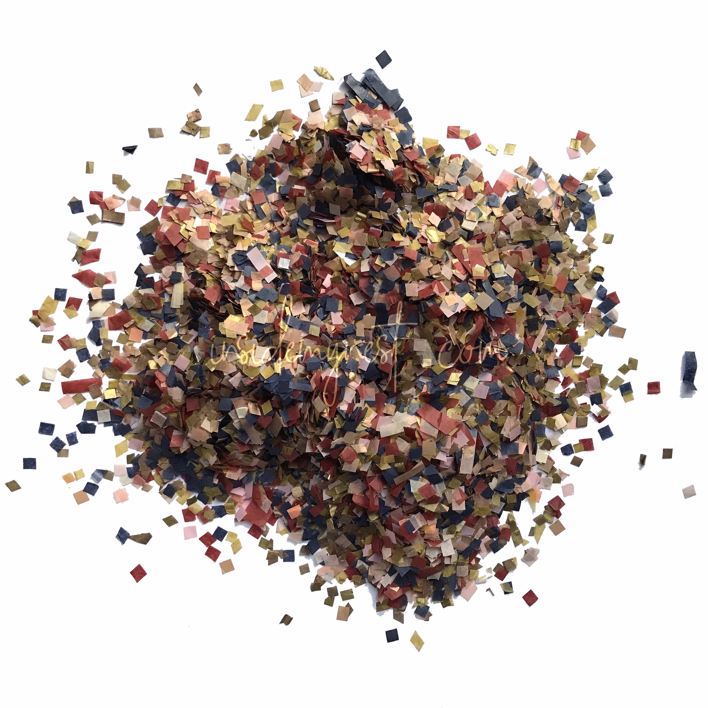 Blush Burgundy Navy Gold Rose Biodegradable Tissue Paper Confetti Mix