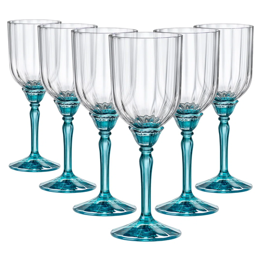 Bormioli Rocco Florian Cocktail Glasses - 245Ml - Blue - Pack Of 6